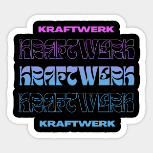 Kraftwerk // Typography Fan Art Design Sticker